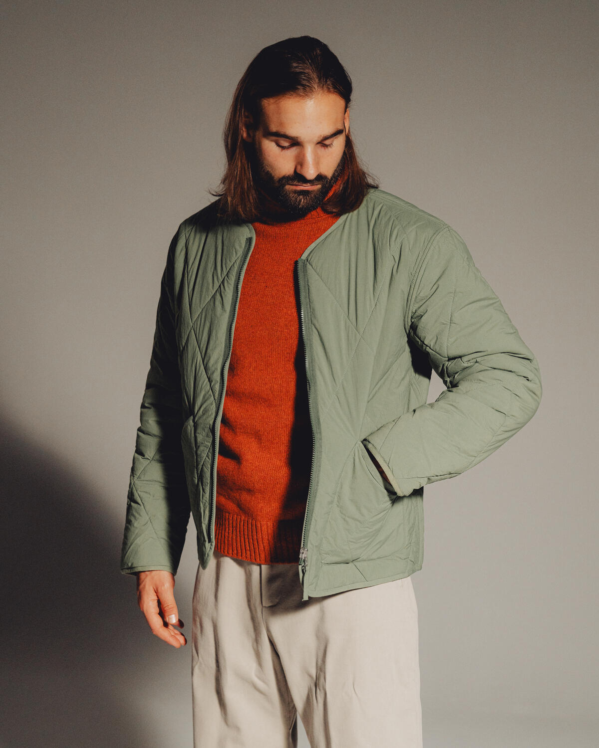 Universal Works REVERSIBLE MILITARY LINER JACKET 29120GRN AFEW STORE